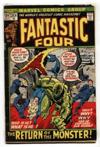 FANTASTIC FOUR #124-BRONZE AGE CLASSIC-HUMAN TORCH comic book