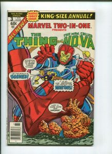 MARVEL TWO IN ONE #3 (7.0) WHEN STRIKE THE MONITORS! 1978