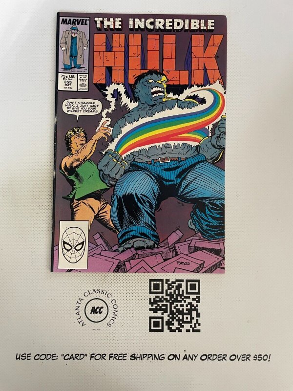 Incredible Hulk # 355 NM Marvel Comic Book Wolverine Thing X-Men Grey 13 J214