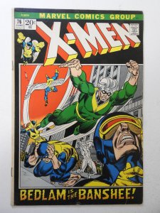 The X-Men #76 (1972) VG Condition 1/2 in tear bc