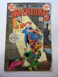 The Inferior Five #11 (1972) VG- Condition moisture stain