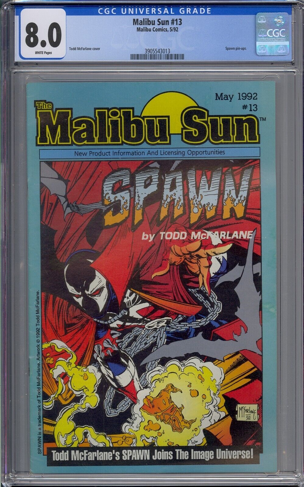 Malibu SUN #13 CGC 8.0 Spawn Preview White Pages | Comic Books - Modern  Age, Malibu, Spawn