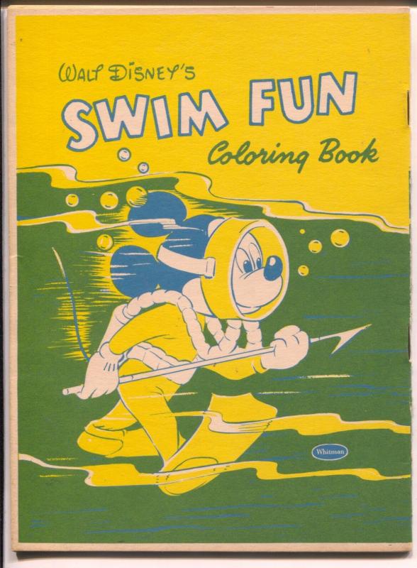 Walt Disney's Swim Fun Coloring Book-Mickey Mouse 1957-Whitman-VF/NM