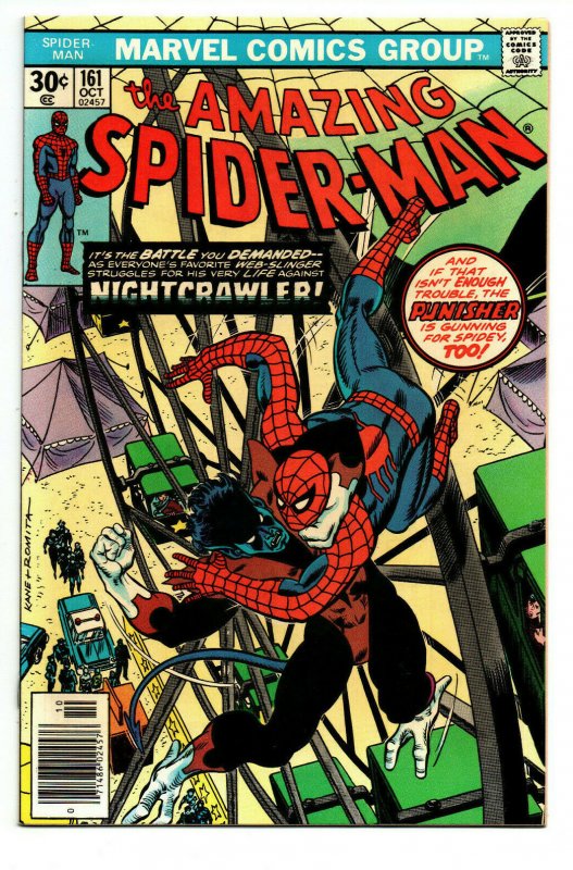 The Amazing Spider-man #161 newstand - Jigsaw Cameo - Punisher - KEY - 1976 - NM