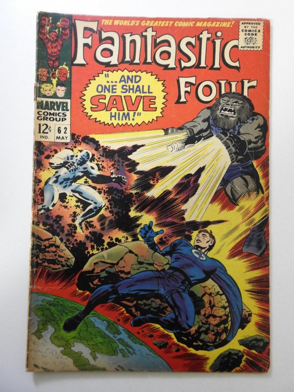 Fantastic Four #62 (1967) VG- Condition 1 in spine split