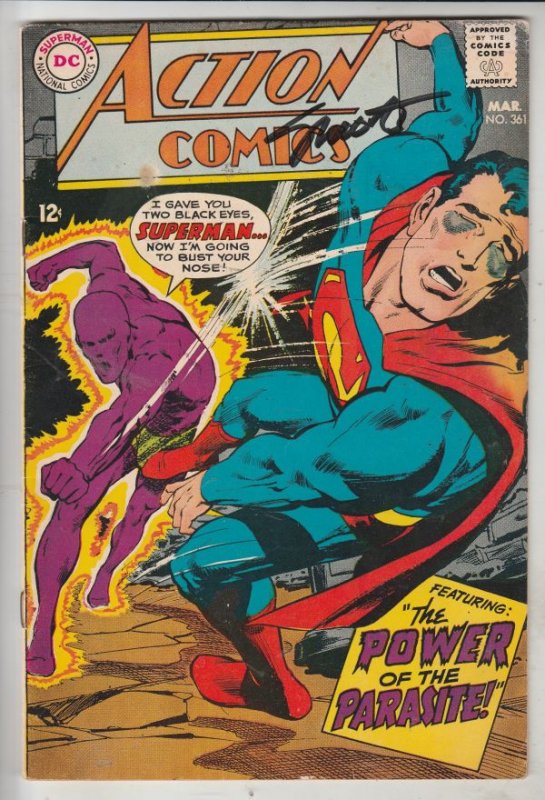 Action Comics Signed #361 (Mar-68) FN/VF Mid-High-Grade Superman