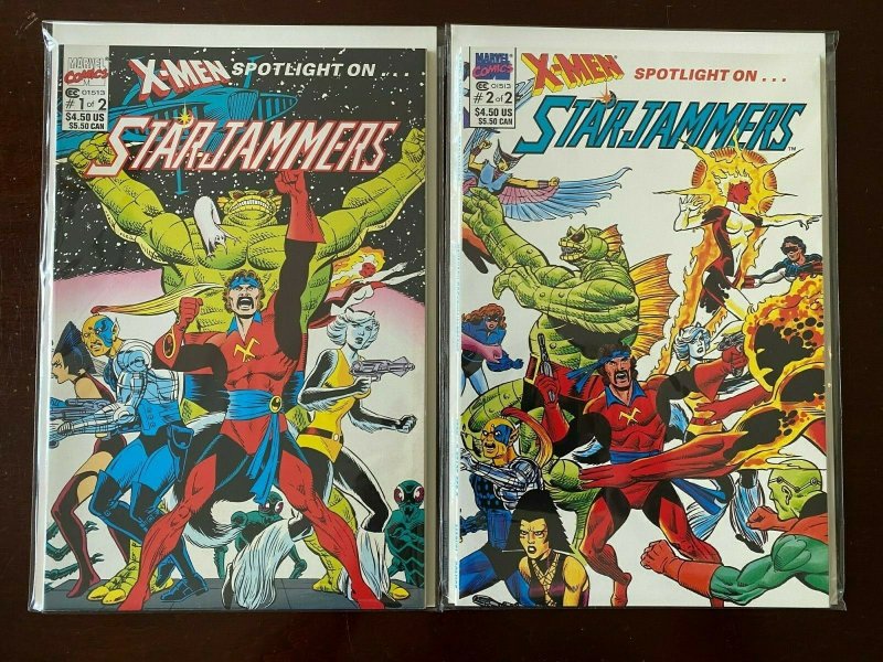 X-Men Spotlight on Starjammers set #1+2 8.0 VF (1990) 