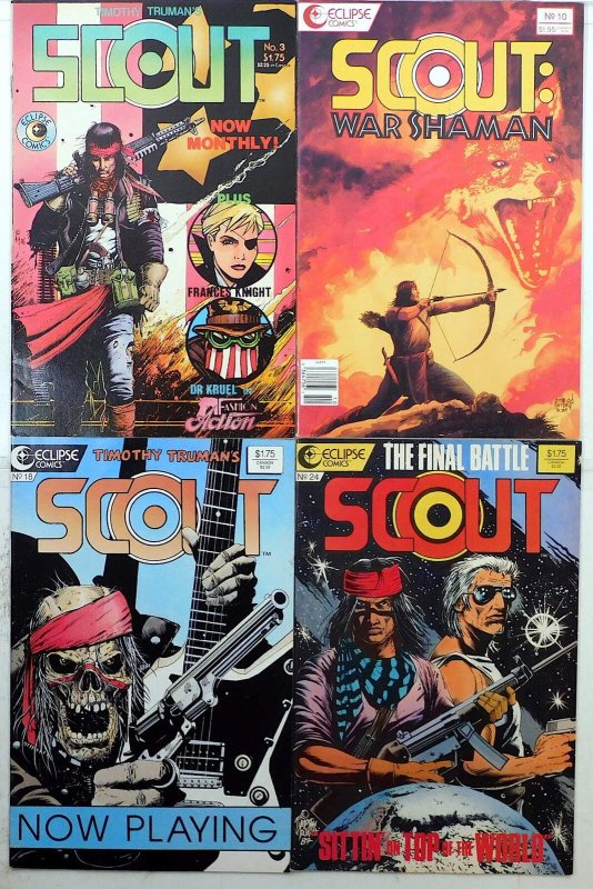 Scout Lot of 4 #3, 10, 18, 24 1986 Eclipse Fashion In Action 1st Print Comics