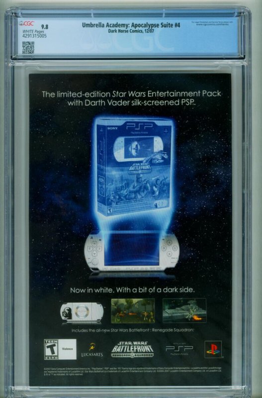 Umbrella Academy: Apocalypse Suite #4  2008 - Dark Horse -CGC 9.8 - Comic Boo...