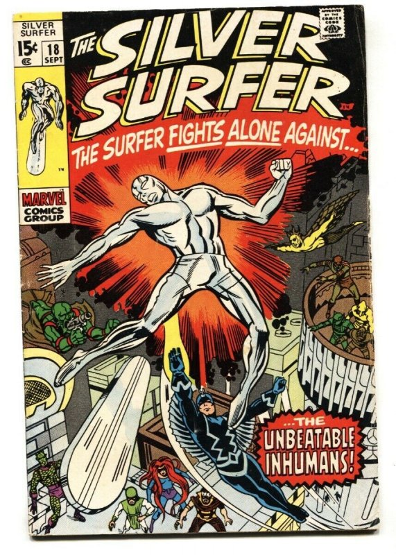 Silver Surfer #18 jack kirby  comic book 1970-Marvel-last issue Inhumans VG