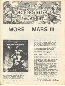 Burroughs Newsbeat #24 1974-Kevin Hancer-Mars series info-newsletter-FN