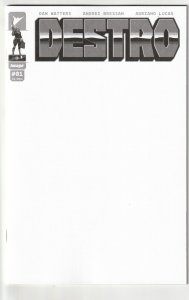 Destro # 1 Blank Variant Cover H NM Image G.I. Joe [Y6]