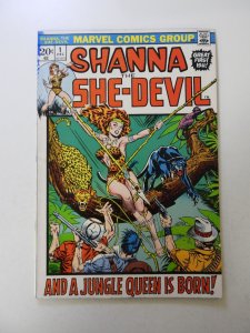 Shanna the She-Devil #1 (1972) FN condition  overspray, ink back cover
