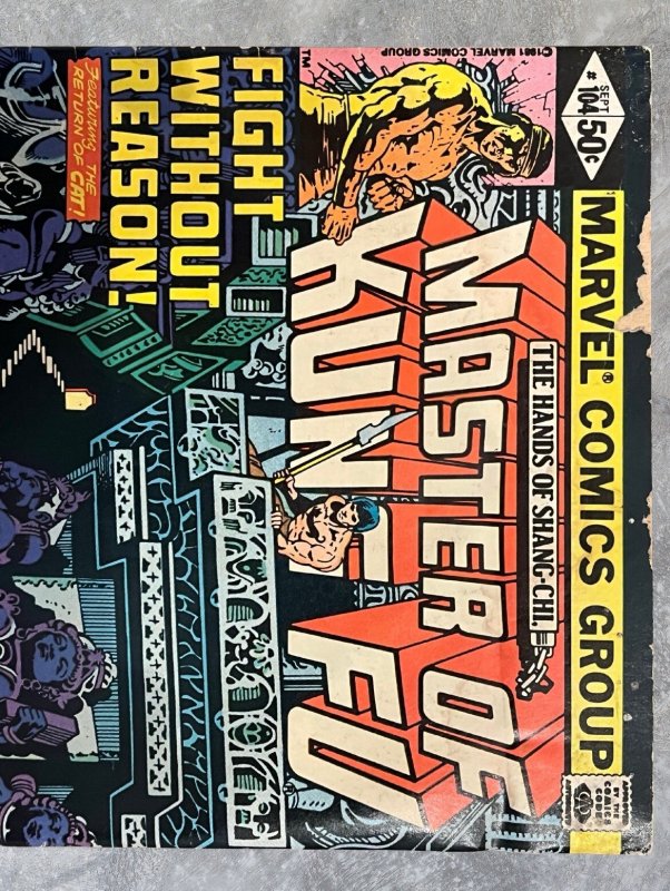 Master of Kung Fu #104 (1981) Marvel Shang-Chi “Cat” Return - Good Bronze Age