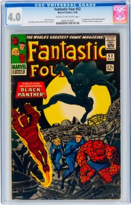 Fantastic Four #52 CGC Graded 4.0 1st appearance of the Black Panther (T'Chal...