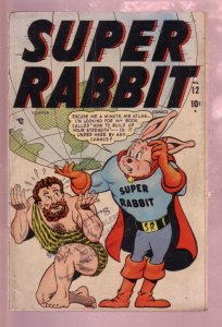 SUPER RABBIT #12 1948- SUPER POWERED ANIMALS--HISTORIC VG/FN