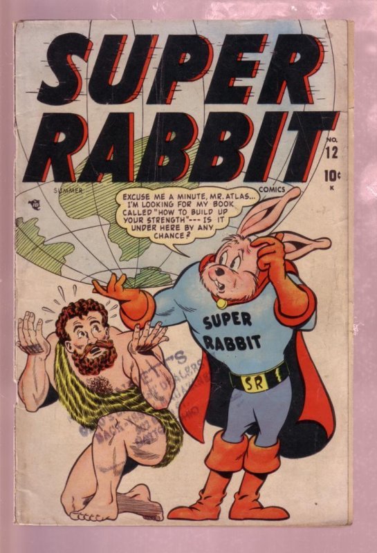 SUPER RABBIT #12 1948- SUPER POWERED ANIMALS--HISTORIC VG/FN