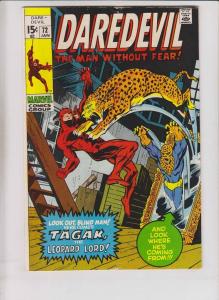 Daredevil #72 FN- january 1971 - first appearance of tagak the leopard lord