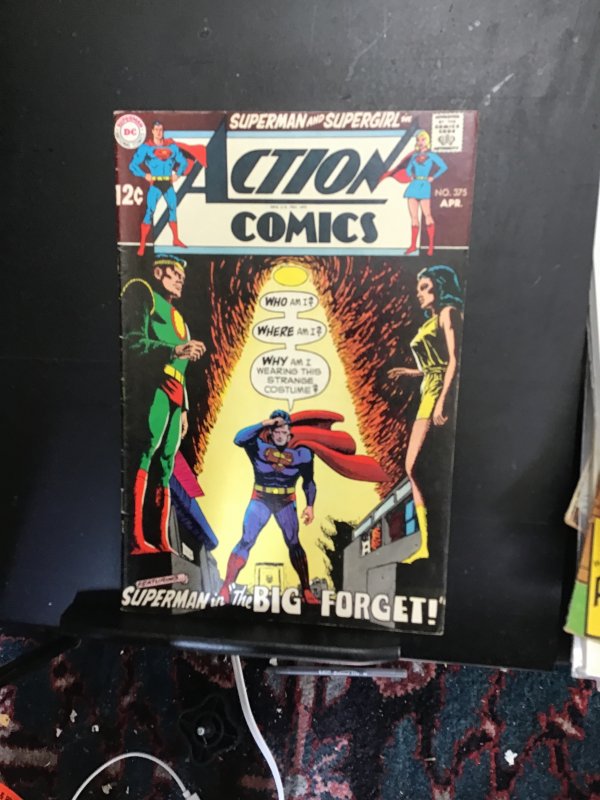 Action Comics #375  (1969) high-grade krypton story key! VF Boca CERT!