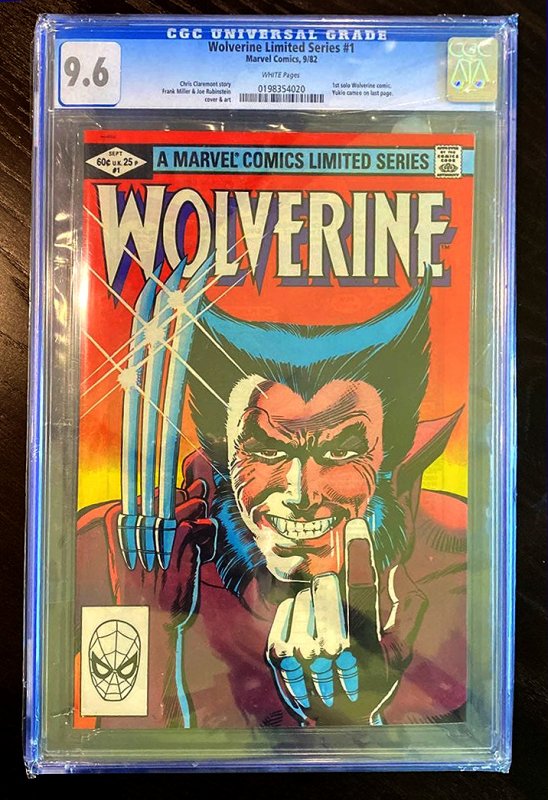 WOLVERINE #1 FRANK MILLER COVER, CGC 9.6