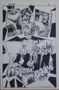 RICHARD CORBEN original art, BIG FOOT #1 pg 18, Signed, 11x17, Blown up, Boom