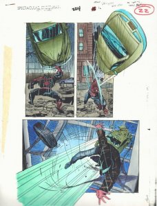 Spectacular Spider-Man #224 p.22 Color Guide Art - Spidercide by John Kalisz