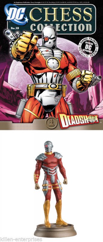 DC Superhero Chess Figure Collection Magazine #39 Deadshot Black Pawn  Eaglemoss