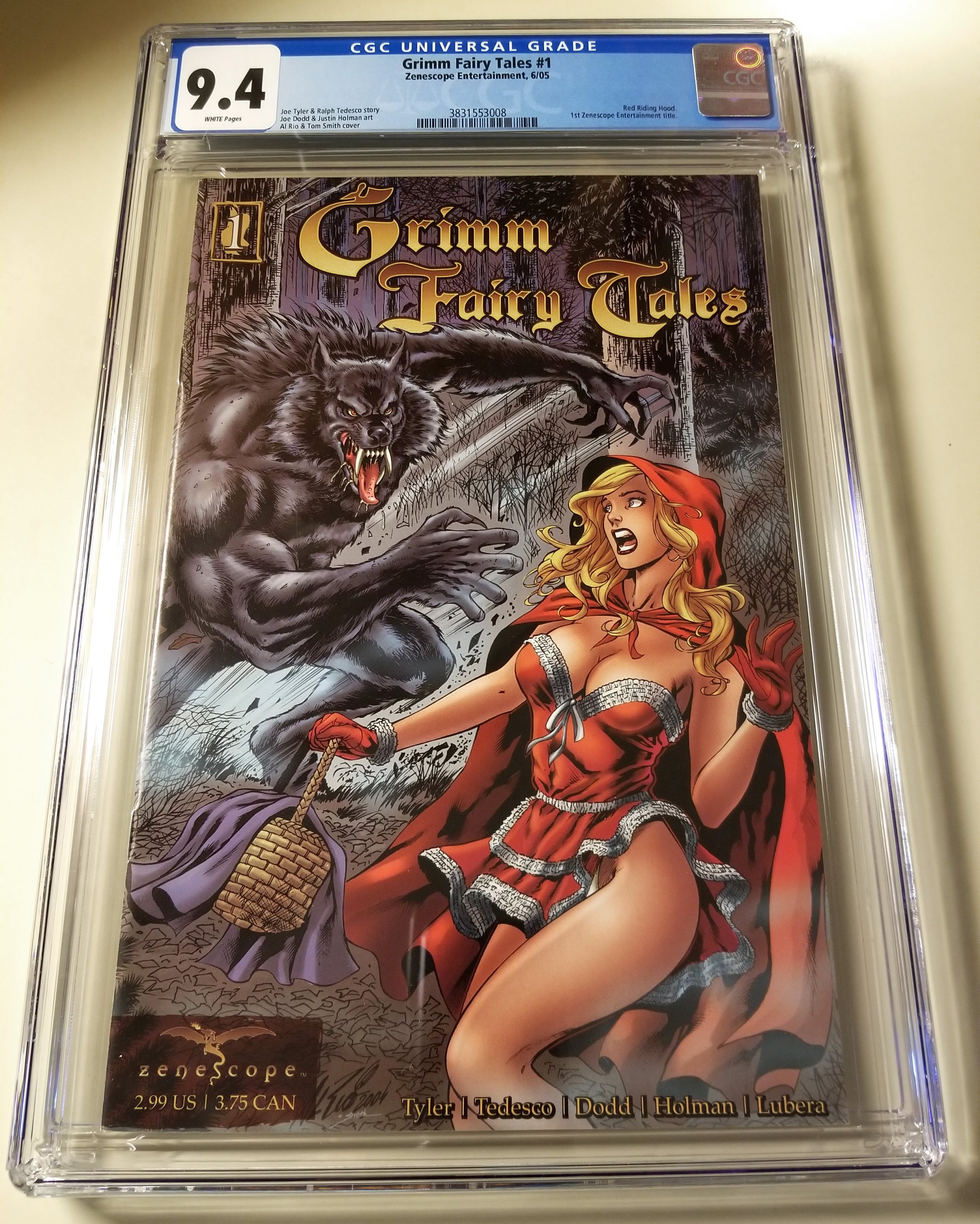 Grimm Fairy Tales 1 Cgc 9 4 Wp 1st Zenescope Book Free Shipping Comic Books Modern Age Zenscope Horror Sci Fi Hipcomic