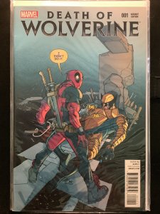 Death of Wolverine #1 Deadpool Black & White Variant by Pasqual Ferry (2014)