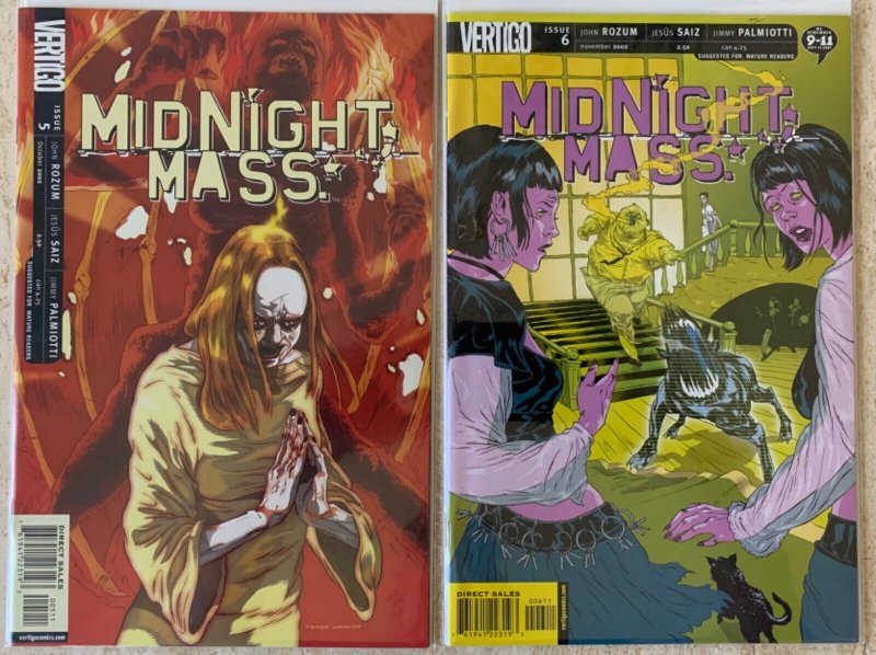 VERTIGO LOT OF 20: MIDNIGHT, MASS. 1-8 (2002), 1-6 (2004), MNEMOVORE 1-6 (2005)