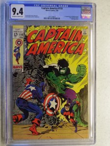 CAPTAIN AMERICA # 110 CGC 9.4. STERANKO 1ST MADAME HYDRA