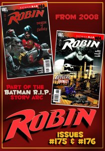 ROBIN #175 & 176 (Aug-Sept 2008) 9.0 VF/NM  ROBIN Deals With BATMAN RIP Arc