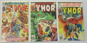 Thor comic lot from:#252-299 43 different avg 5.0 range 4.0-6.0 (1976-80)