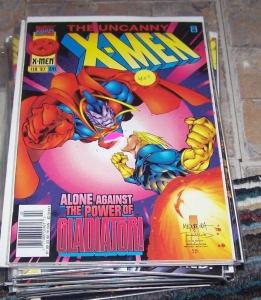 Uncanny X-Men #341 (Feb 1997, Marvel) gladiator vs cannonball shr'iar