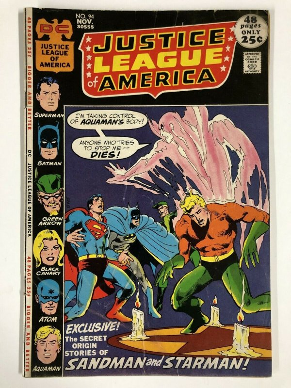 JUSTICE LEAGUE OF AMERICA 94 VG Nov. 1971 Adams COMICS BOOK