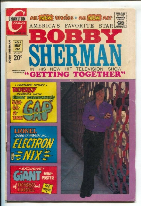 Bobby Sherman #3 1972-Charlton-photo cover-Frank Sinatra pin-up page-VG/FN