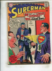 SUPERMAN #198 (2.5) THE REAL CLARK KENT!! 1967