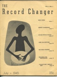 Record Changer 7/1945-jazz & music info for collectors & fans-buy/sell ads-VG