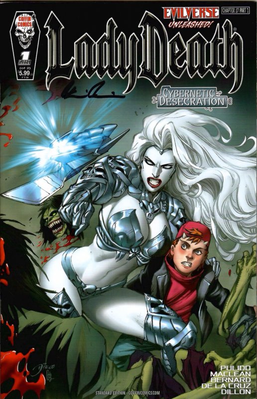 Lady Death: Cybernetic Desecration 1 of 2 Market set Standard Cover New