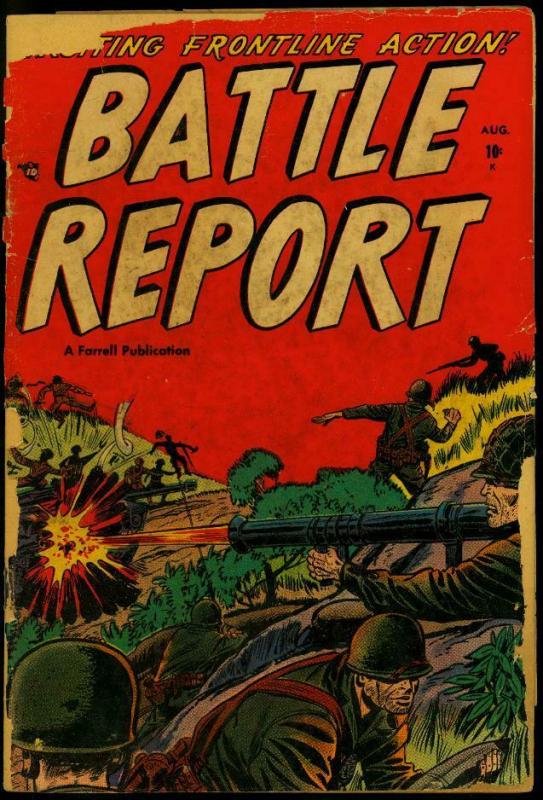 Battle Report #1 1952- Golden Age War comic- Korea FAIR 