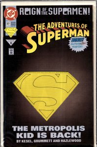 Adventures of Superman #501 Die-cut cover (1993) Superboy