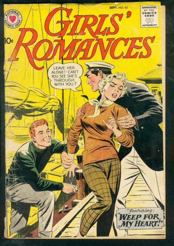 GIRLS' ROMANCES #62-WEEP FOR MY HEART-1959-DC G