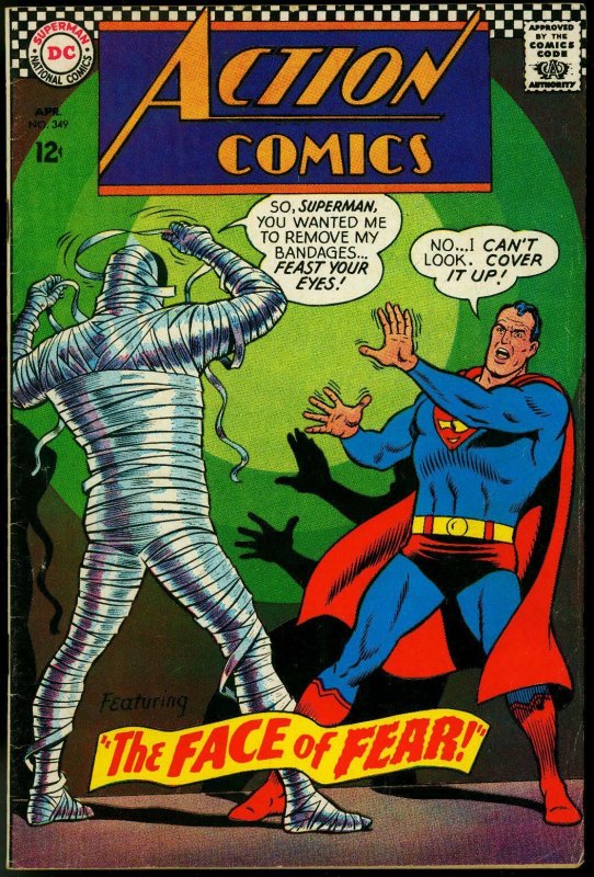 Action Comics #349 1967-Superman Meets the Mummy-Rare FN | Comic Books ...