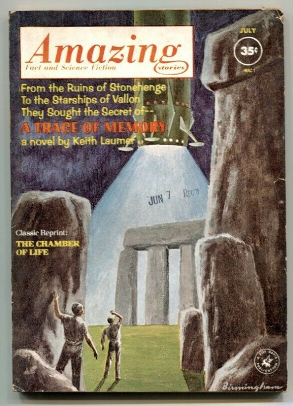 Amazing Stories July 1962- Trace of Memory- Chamber of Life