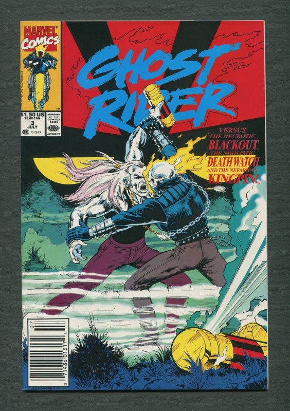 Ghost Rider #3 /  9.6 NM+  / Newsstand  July 1990