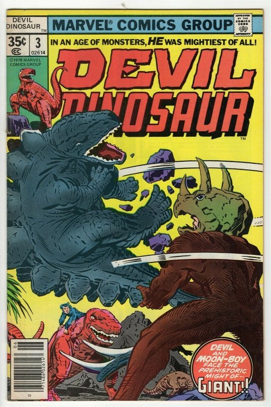 Devil Dinosaur #3 ORIGINAL Vintage 1978 Marvel Comics Jack Kirby 