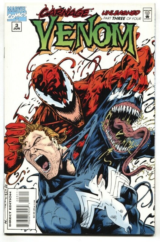 Venom: Carnage Unleashed #3  Great cover 1995 Marvel Comic Book NM-