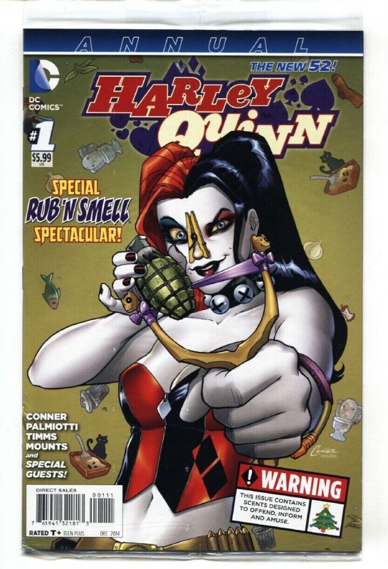 HARLEY QUINN ANNUAL #1 NM 2014-Rub n Smell cvr-DC-BATMAN- 