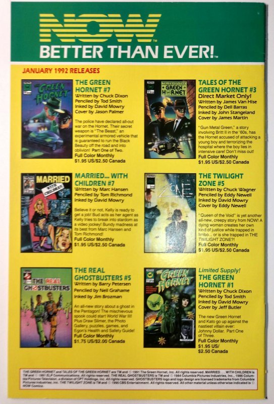 Kato of the Green Hornet #4 (8.5, 1992) 