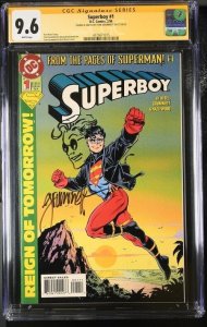 Superboy (1994) # 1 (CGC 9.6 SS) Signed & Sketch Tom Grummet * DC Comics